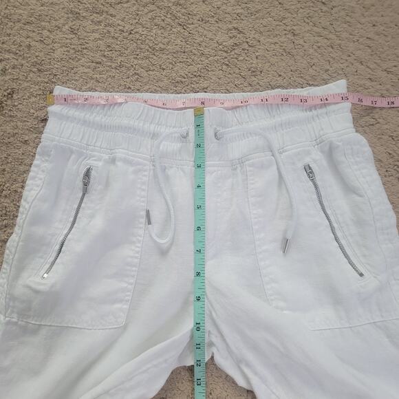 Athleta Womens 10 Cabo Linen Wide Leg Pull-On Pants White - Picture 3 of 10